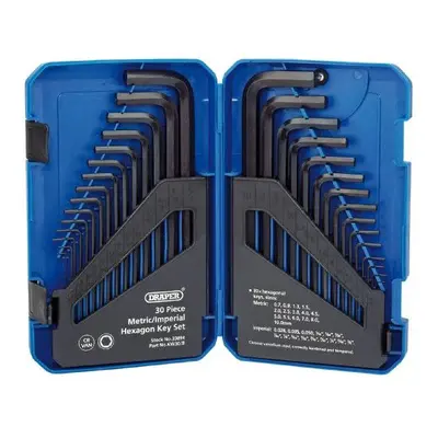 Draper Metric/AF Combined Long Pattern Hexagon Allen Key Set, Pieces , Blue