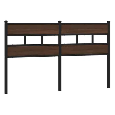 (brown oak, cm) vidaXL Headboard Bed Header Bed Headboard Brown Oak Steel and Engineered Wood