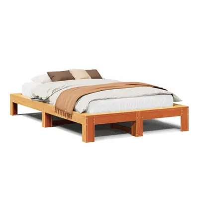 (wax brown, x cm) vidaXL Bed Frame without Mattress Bed Base Solid Wood Pine