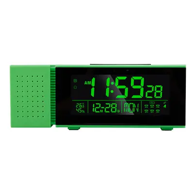 (Green) Multi-function Sound and Light Digital Alarm Clock Home Night Light IR Human Body Induct