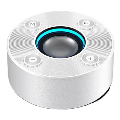 (White) Portable Wireless Bluetooth 5.0 Speaker Subwoofer TWS Interconnection 2800mAh Battery Li