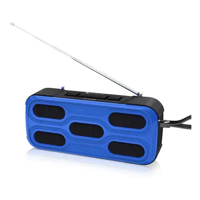 (Blue) Outdoor Wireless Speaker Wireless Bluetooth Speaker FM Radio Hands Free Calling USB Flash