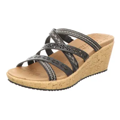 Skechers womens Beverlee - Tiger Posse Wedge Sandal Black US