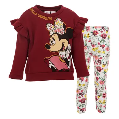 Disney Minnie Mouse Toddler Girls Pullover Fleece Sweatshirt and Leggi