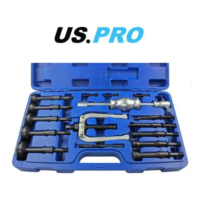 US PRO Tools Bearing Extractor Puller Remover Inner Blind Bearing Removal Set 16pcs