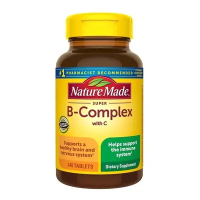 Nature Made Super B Complex With Vitamin C And Folic Acid, Dietary Supplement For Immune Support