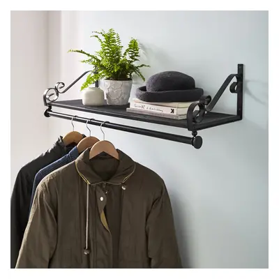 Heavy Duty Wall Mounted Clothes Rail & Shelf