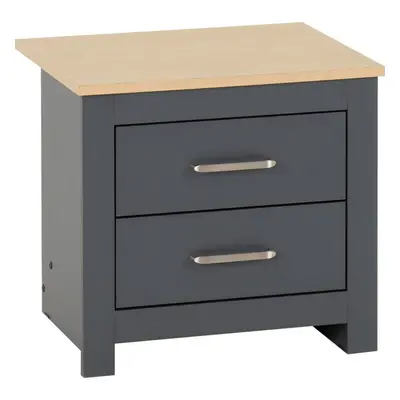 Portland Drawer Bedside Grey Oak Effect