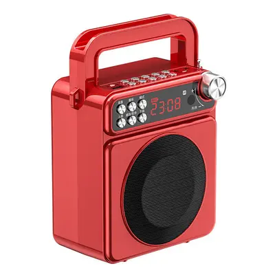 (Red) Bluetooth 5.0 Wireless Speaker Square Dance Speaker 2400mAh Battery Outdoor High Power Sur