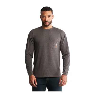 Timberland PRO Men's Base Plate Blended Long-Sleeve T-Shirt Dark Char