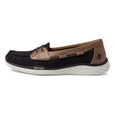 Skechers Women's ON-The-GO Ideal-Set SAIL Boat Shoe Black/White 5.5