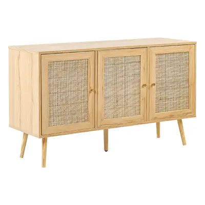 3 Door Sideboard PEROTE cm Light Wood