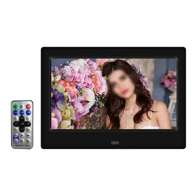 (black) inch Digital Picture Photo Frame Full-View Screen Video Photo Album Clock Calendar with 