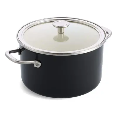 KitchenAid Steel Core Enamel Onyx Black cm Casserole with Lid