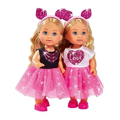 Simba - Evi Love Fashion Party Toy Doll in Glittery Party Outfit with Trendy Cat Ears Hair Band 