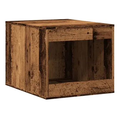 (old wood) vidaXL Cat Litter Box Enclosure Cat House End Table Engineered Wood