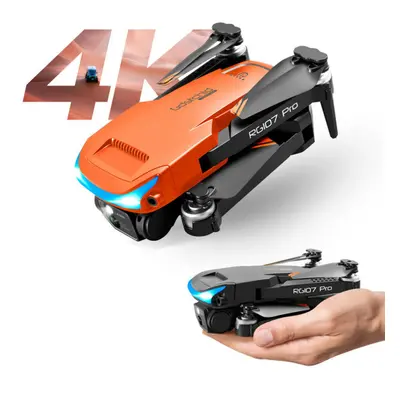 (Orange, Two Batteries) 5G WiFi FPV with 4K HD ESC Dual Camera Obstacle Avoidance Optical Flow P