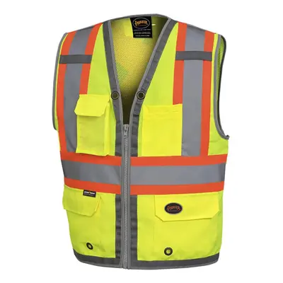 Pioneer Safety Vest for Men - Hi Vis Reflective Neon Cool Mesh Back P