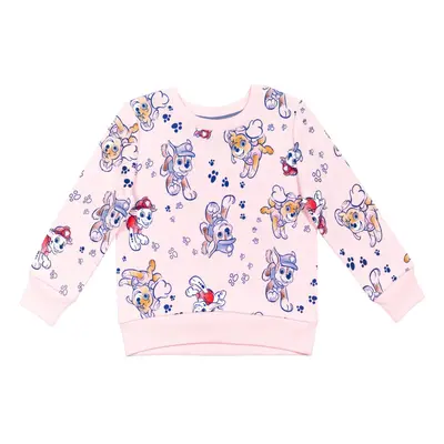 Paw Patrol Skye Chase Marshall Big Girls French Terry Sweatshirt Pink