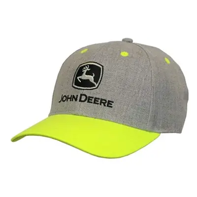 John Deere Heather Grey Twill Hi Viz Bill-Charcoal-Os