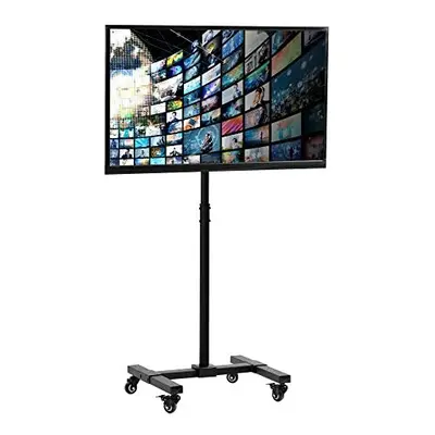 VIVO Mobile TV Display Stand for to inch LED LCD Flat Panel Screens, Rolling Floor Stand Height 