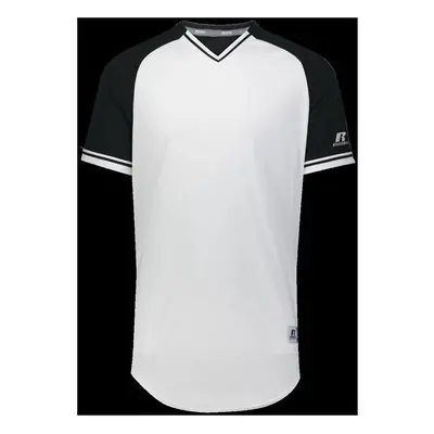 Russell R01X3M.132.3XL Adult Classic V-Neck Jersey, White & Black - 3XL