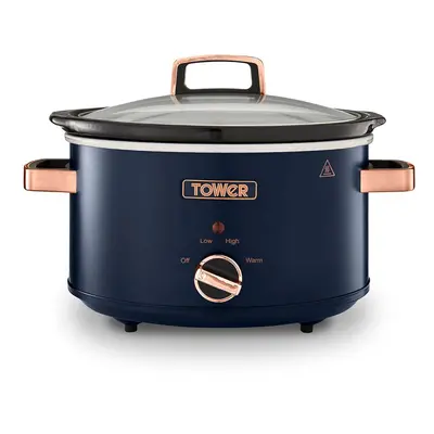 Tower T16042MNB Cavaletto 3.5 Litre Slow Cooker with Heat Settings, Removable pot and Cool Touch