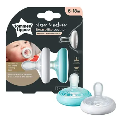 Tommee Tippee Silicone Soother Breast-Like Skin-Like Texture 6-18m Pack of