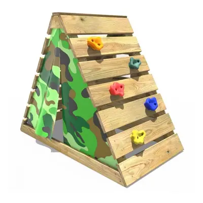 (Camo) Rebo Mini Wooden Climbing Pyramid Adventure Playset