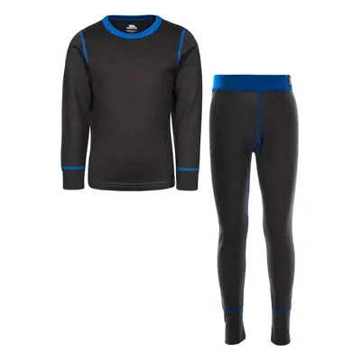 (3-4 Years, Dark Grey Blue) Trespass Bamba Kids Thermal Base Layer Set