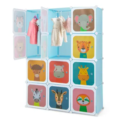 Kids Wardrobe 12-Cube Baby Closet Dresser Children's Storage Organizer