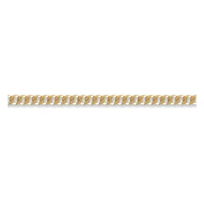 (20) Jewelco London Unisex Solid 9ct Yellow Gold Flat Curb 4.4mm Gauge Chain Necklace