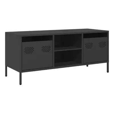 (black) vidaXL TV Cabinet TV Stand Media Hifi Cabinet TV Unit Cold-rolled Steel