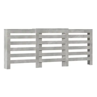 vidaXL Radiator Cover Heater Cover Slat Cabinet Concrete Grey Engineered Wood