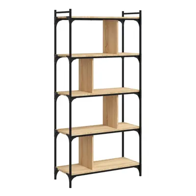 vidaXL Bookcase Book Shelf Storage Rack 5-Tier Sonoma Oak Engineered Wood