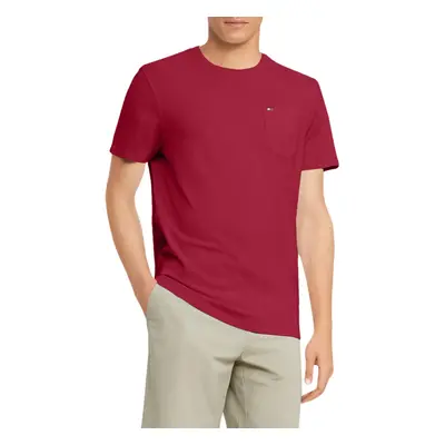 Tommy Hilfiger mens Essential Short Sleeve Cotton Crewneck Pocket T-sh