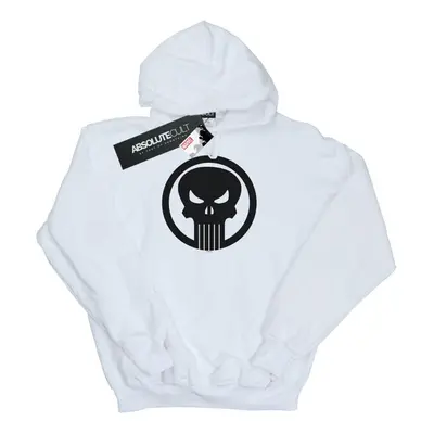 (L, White) Marvel Mens The Punisher Skull Circle Hoodie