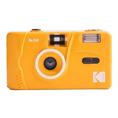 M38 35mm Film Camera - Focus Free, Powerful Built-in Flash, Easy to Use (Yellow)