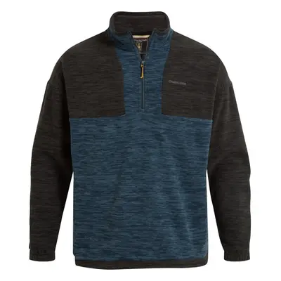 (XS, Blue Stone) Craghoppers Mens Esk Colour Block Melange Half Zip Fleece Top