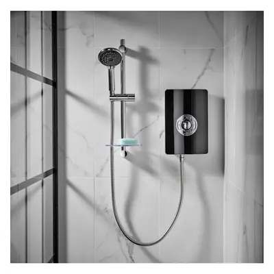 Triton Aspirante 9.5kW Electric Shower Black Gloss Spray Pattern ASP09GSBLK