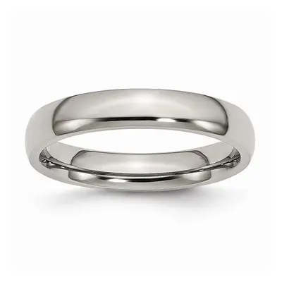 4 mm Titanium Polished Band, Size 14.5