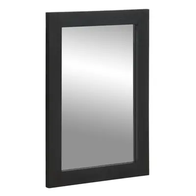 vidaXL Bathroom Mirror Wall Mirror Bath Mirror Black Engineered Wood and brass