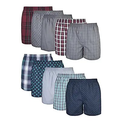 Gildan Men's Underwear Boxers Multipack Mixed Red/Blue Assorted (10