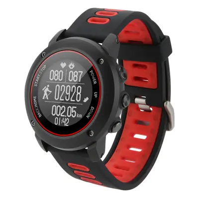 (Red) GPS Positioning Fitness Tracker Smart Watch Compass Waterproof Outdoor Sport Watch