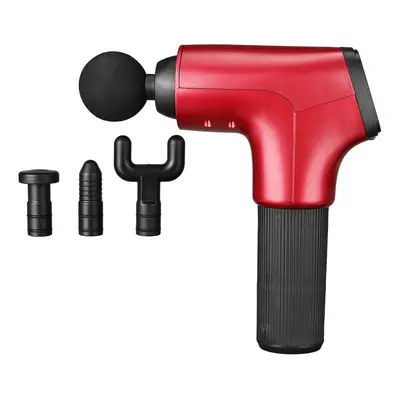 (Red, Type C) Smart Muscle Massage Vibrating Handheld Deep Tissue Percussion 6/22 Speed USB Char