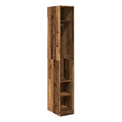 (old wood) vidaXL Wardrobe Clothing Storage Hanger Clothes Cabinet Closet Engineered Wood