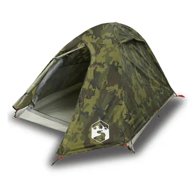 (camouflage, 2-person) vidaXL Camping Tent Persons Portable Outdoor Hiking Dome Tent Waterproof