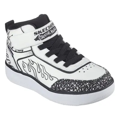 Skechers Boy's Sport Court Sneaker White/Black Little Kid