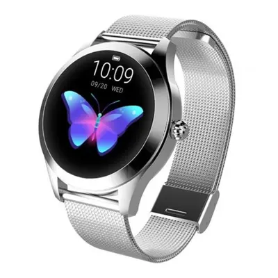 Kw10 Smart Watch Silver Steel Strap