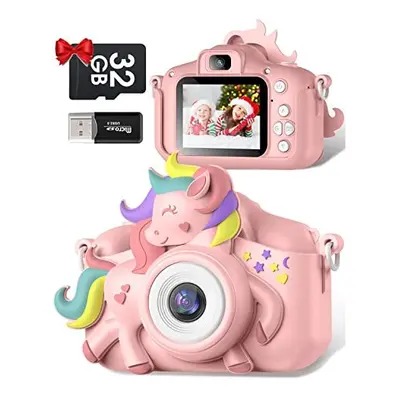 Kids Camera, Gofunly Kids Camera for Girls, 1080P HD 2.0 Inch Screen Kids Digital Camera with 32